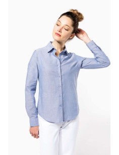K-KA534-LADIES' LONG-SLEEVED OXFORD SHIRT 2